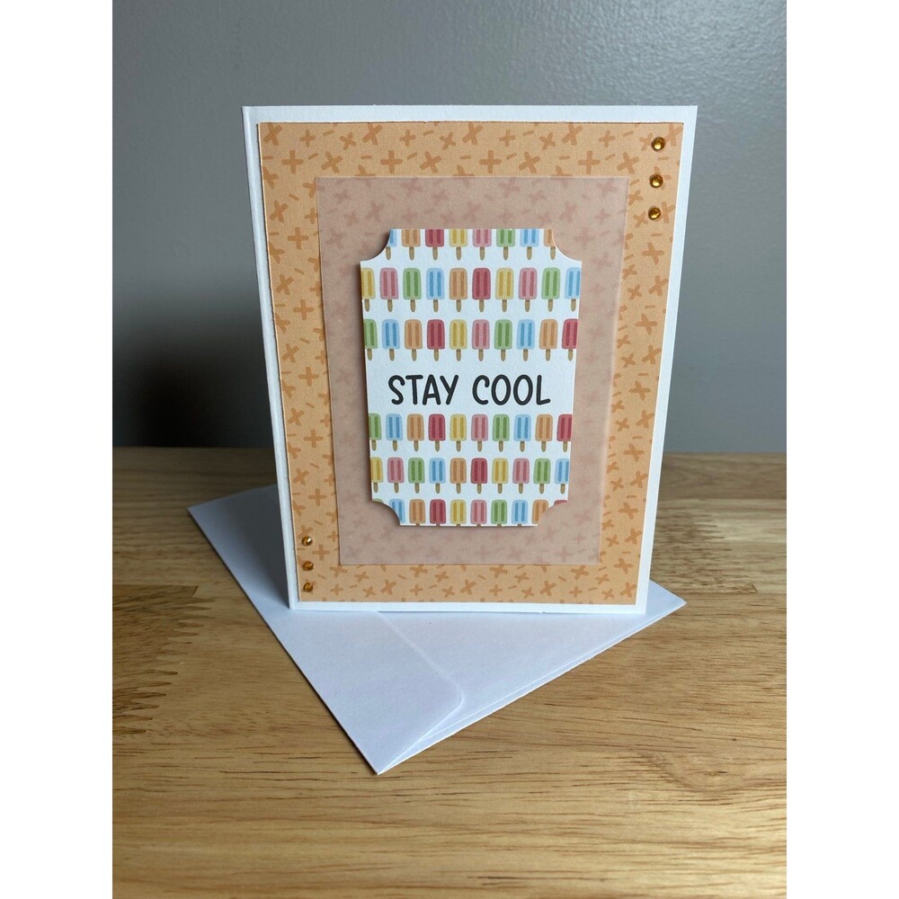 Handmade Summer Blank Greeting Card A2 & Envelope
